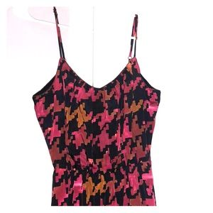 Long maxi hounds tooth dress